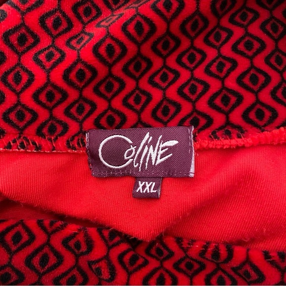 Coline Fine Velvet Dress XXL Red Embroidered Bohemian Draped Neckline Feminine - Picture 8 of 11